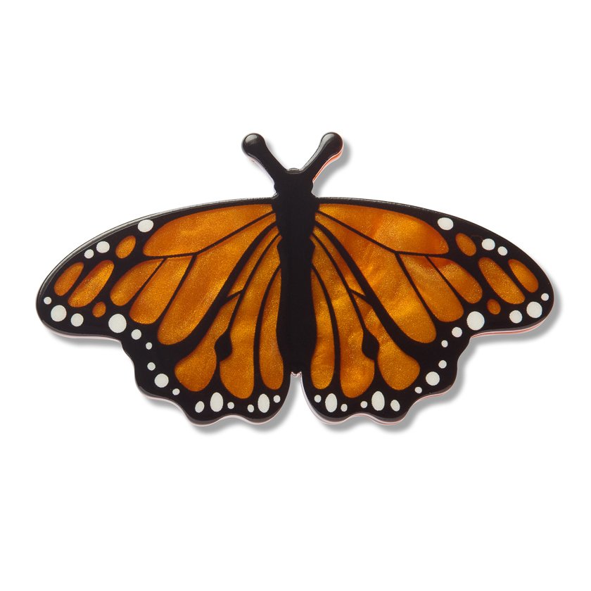 Monarch Butterfly Simplified Mini Brooch