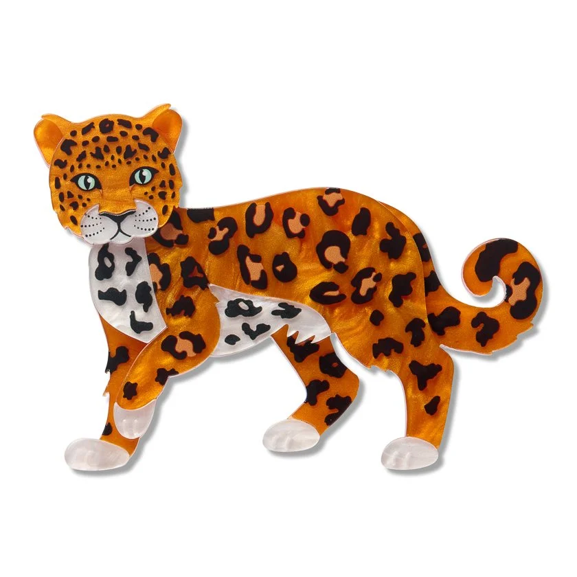 Amur Leopard Brooch