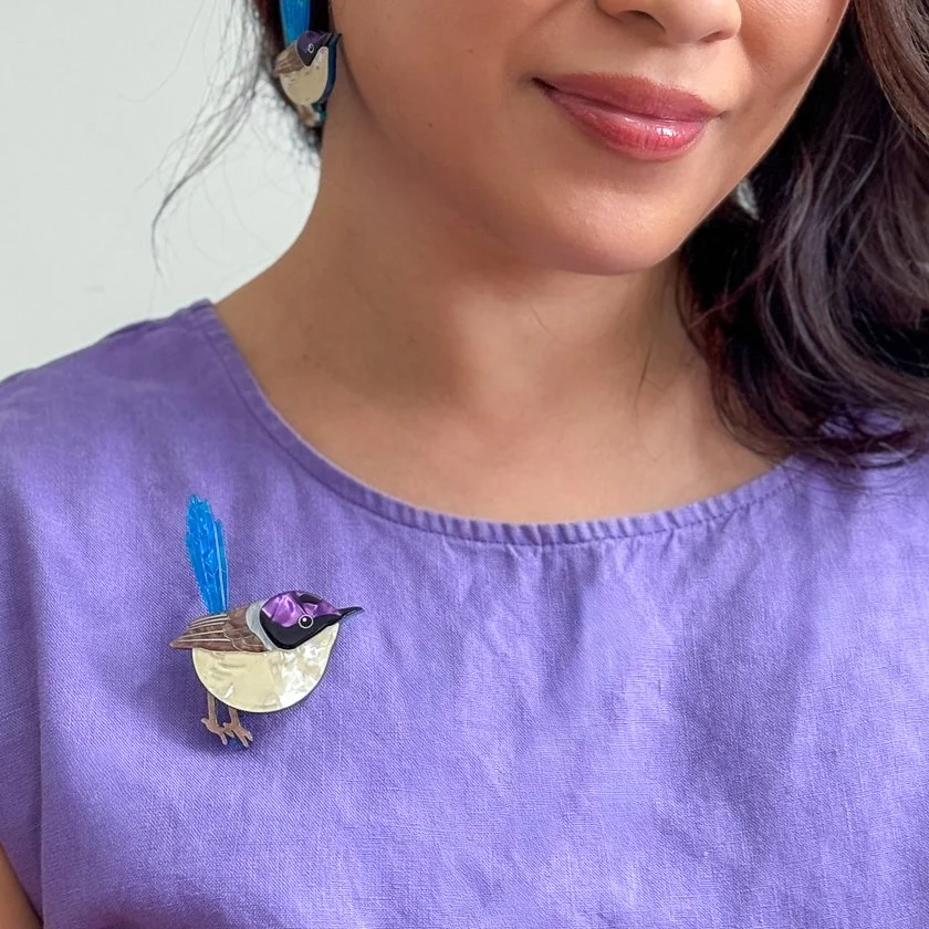 BHDY115 Purple-Crowned Fairy Wren Brooch (1).JPG