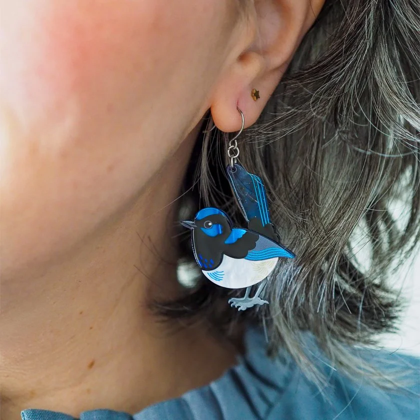 EGEM107 Superb Fairy Wren Drop Earrings  (1).JPG