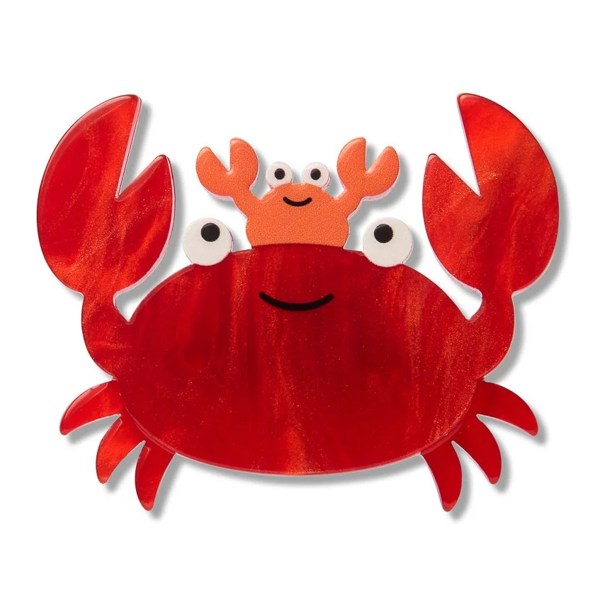 Crabs Simplified Mini Brooch
