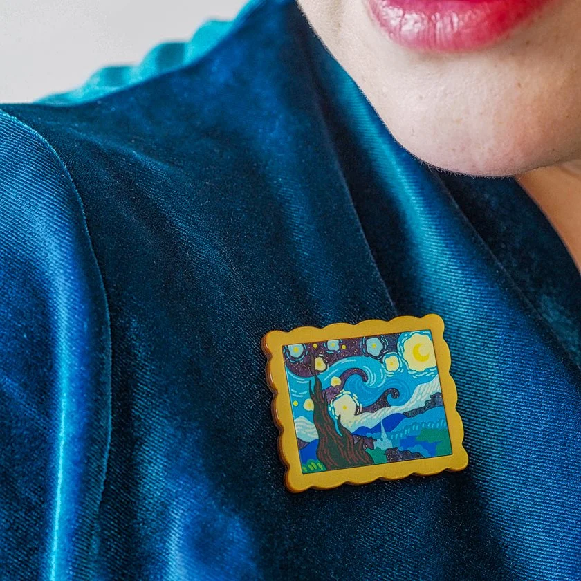EBEA107 Van Gogh Simplified Mini Brooch (2).JPG