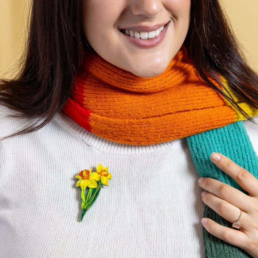 BHEI110 Garden Goddess Daffodil Brooch  (1).JPG