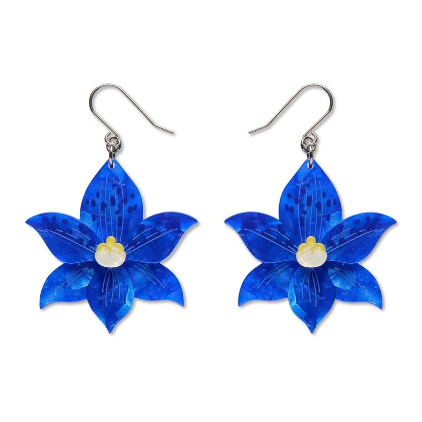 Spotted Sun-Orchid Drop Earrings