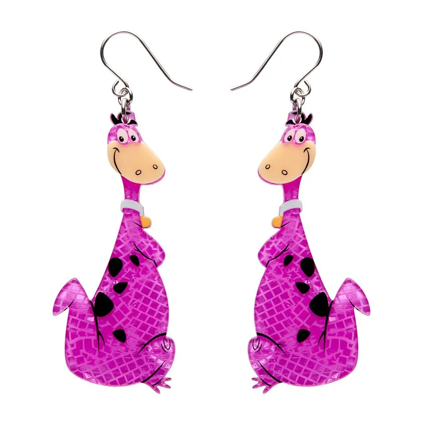 Dino Flintstone Drop Earrings