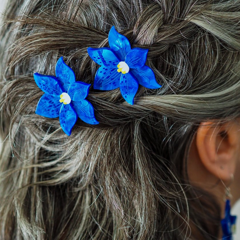 HREM105 Spotted Sun Orchid Hair Clips - 2 Piece  (2).JPG