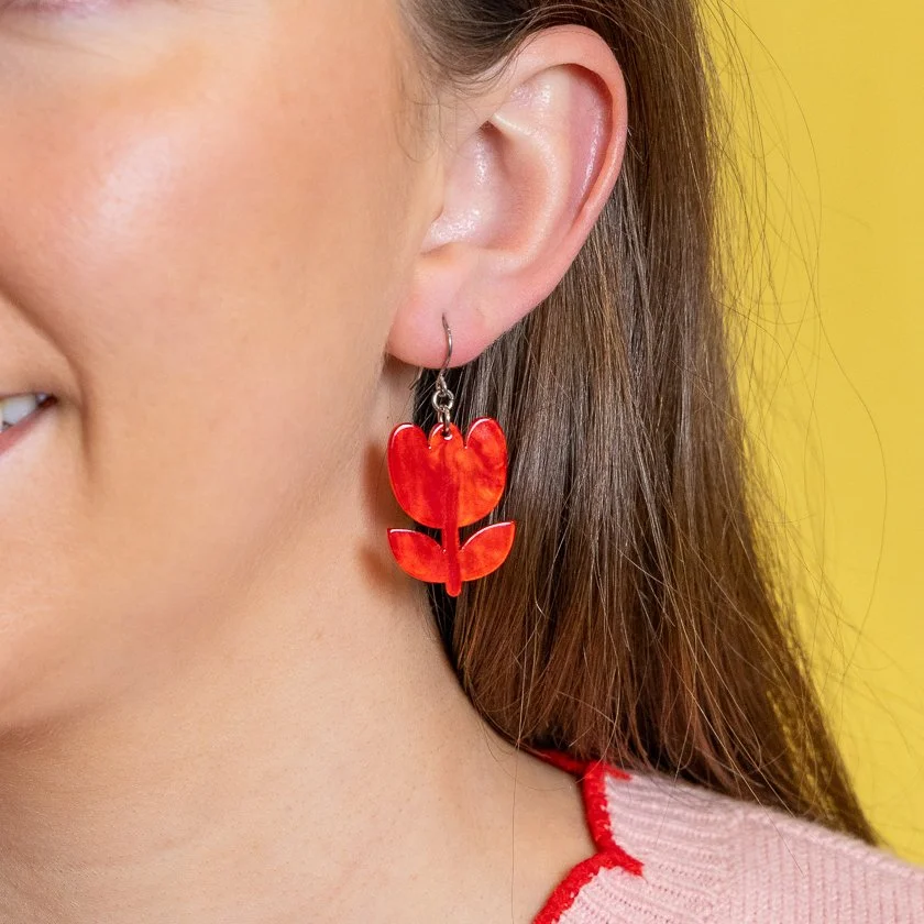 EEDX102 Tulip Drop Earrings – Red.JPG