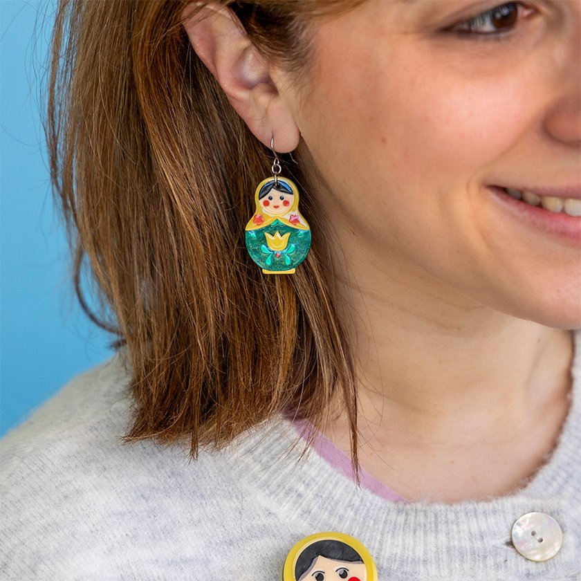 EGCW105 Matryoshka Memories Drop Earrings MODEL.jpg