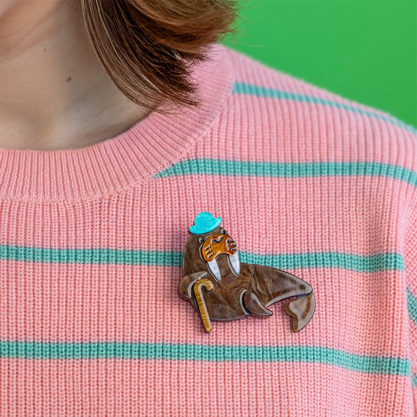 BHCW108 Old Man Walrus Brooch MODEL.jpg