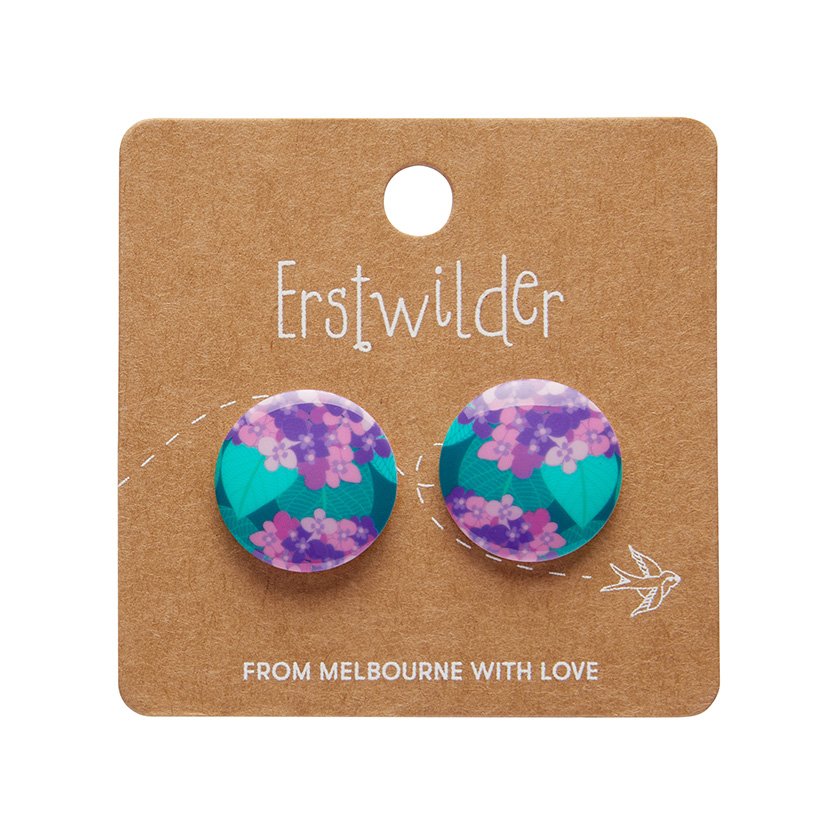 EECT101WHS Hydrangea Rounded Stud Earrings - Purple-2.jpg