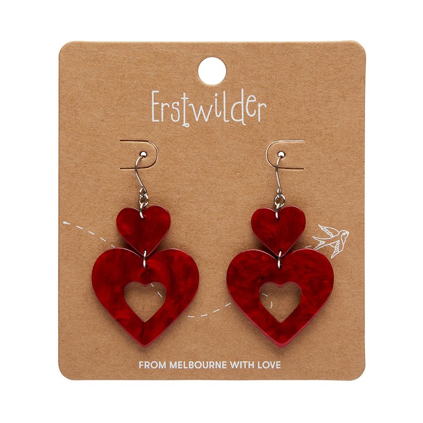 EECS111 Double Heart Ripple Drop Earrings - Red-2.jpg