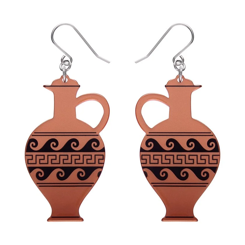 Lekythos Drop Earrings - Copper