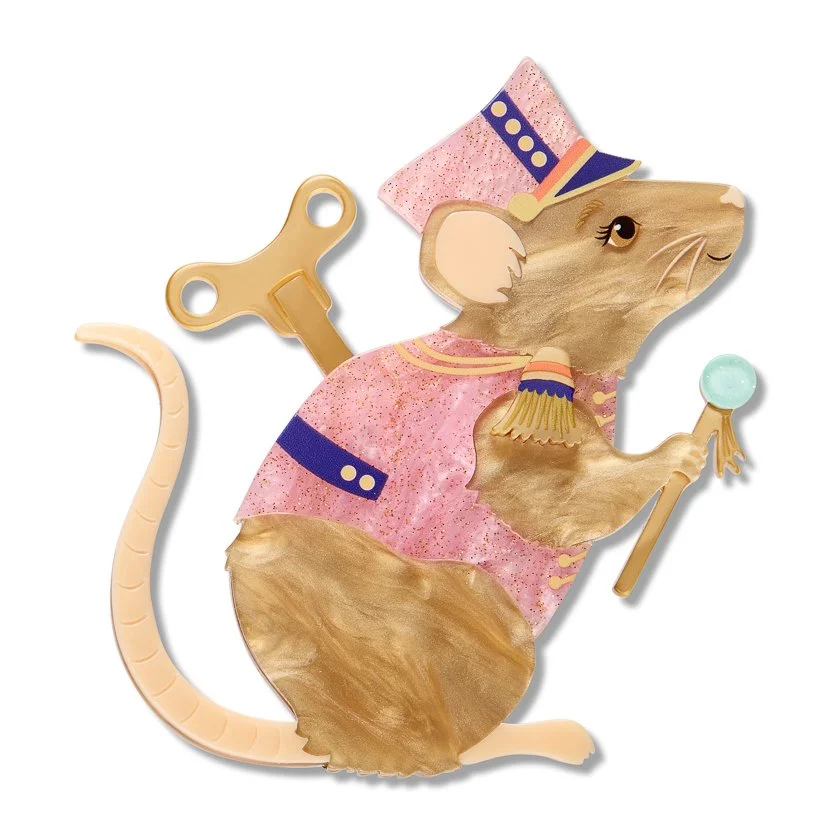 Clockwork Mouse Brooch