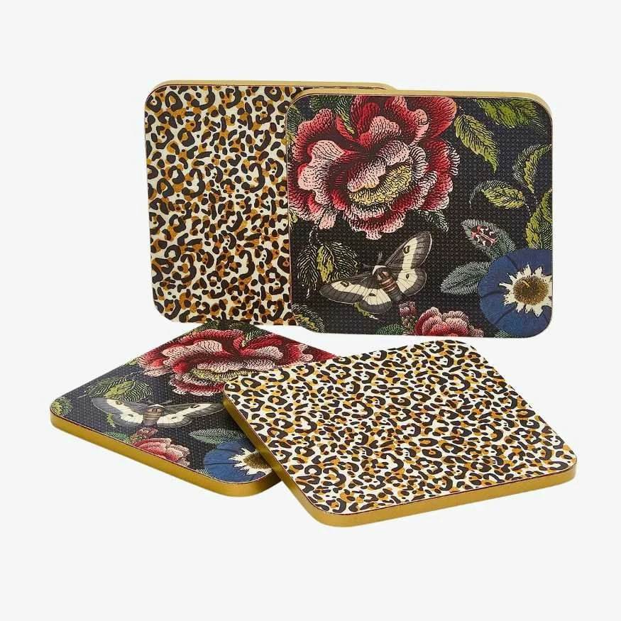 Floral Coaster Set Leopard Back.jpg