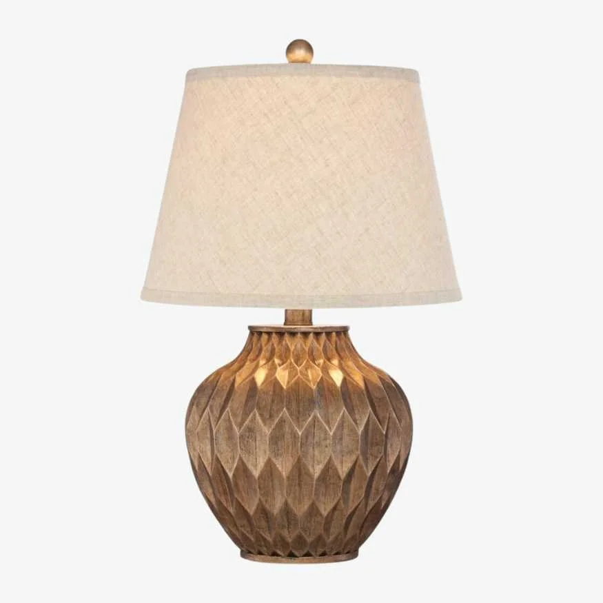 Gold Geometric Base Lamp Beige Shade.jpg