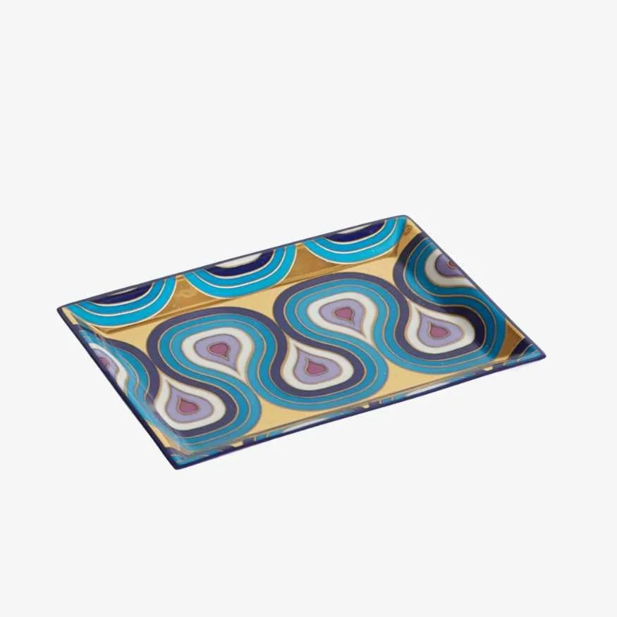 Gold Vanity Tray Purple Blue Retro Teardrop Waves.jpg