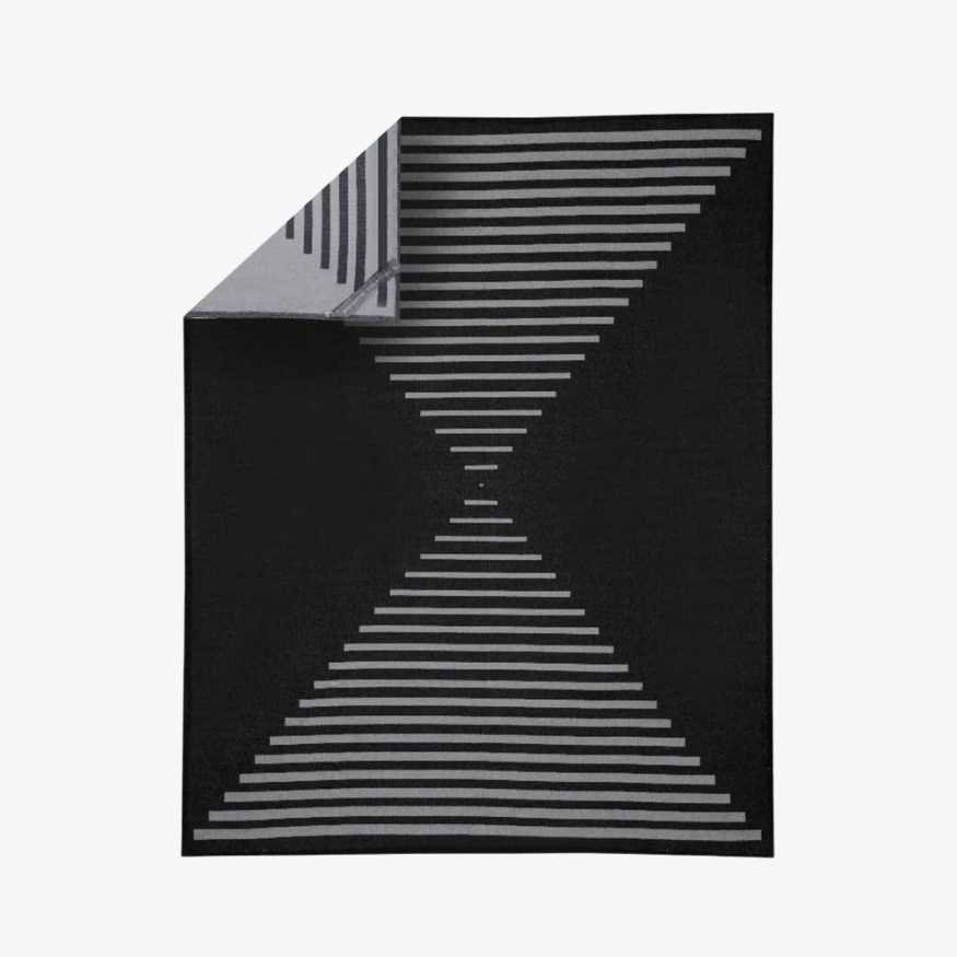 Reversible Black Grey Triangle Lines Kitchen Towel.jpg