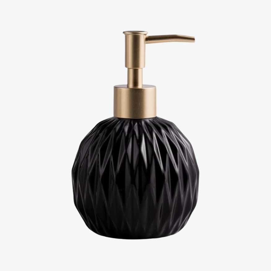 Round Geometric Base Hand Soap Gold Pump.jpg