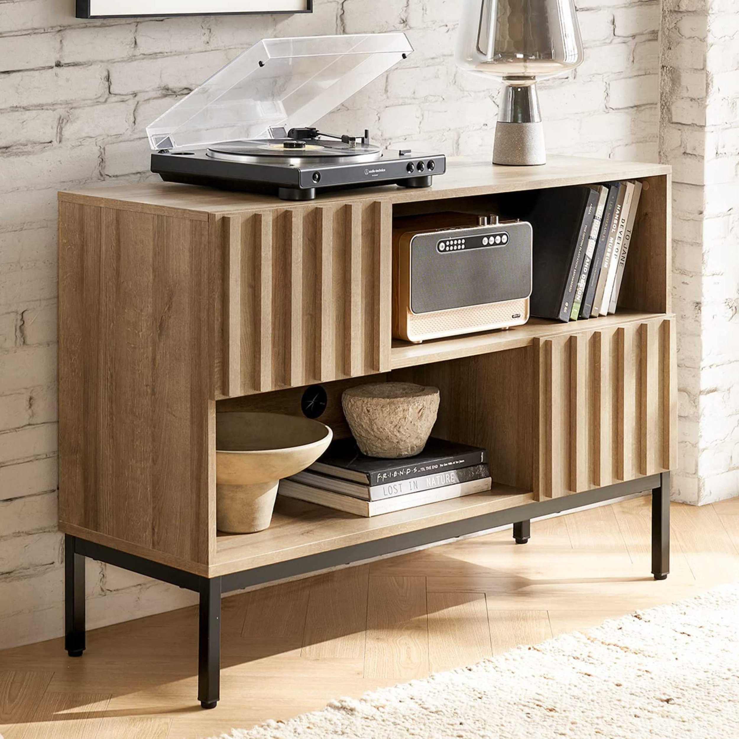 Geometric Light Wood Black Legs Mid Modern Entertainment Center.jpg