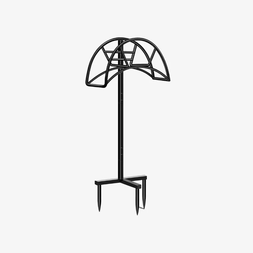 Black Garden Hose Holder with Ground Stakes.jpg