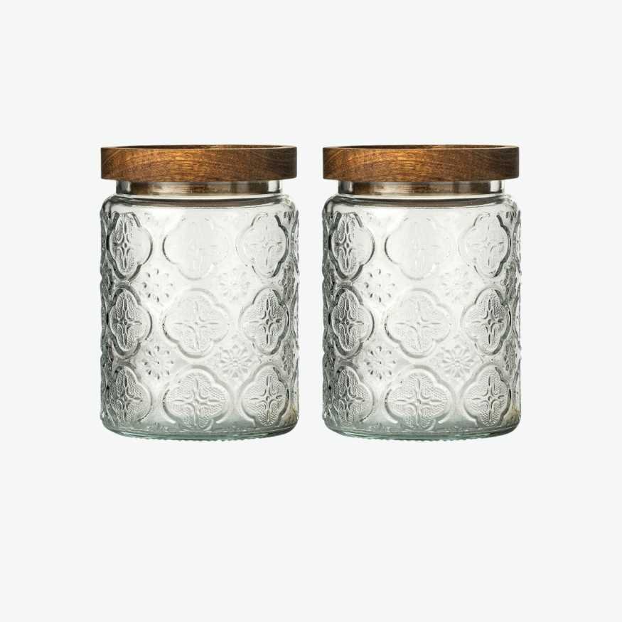 Embossed Glass Jars with Wood Lids.jpg