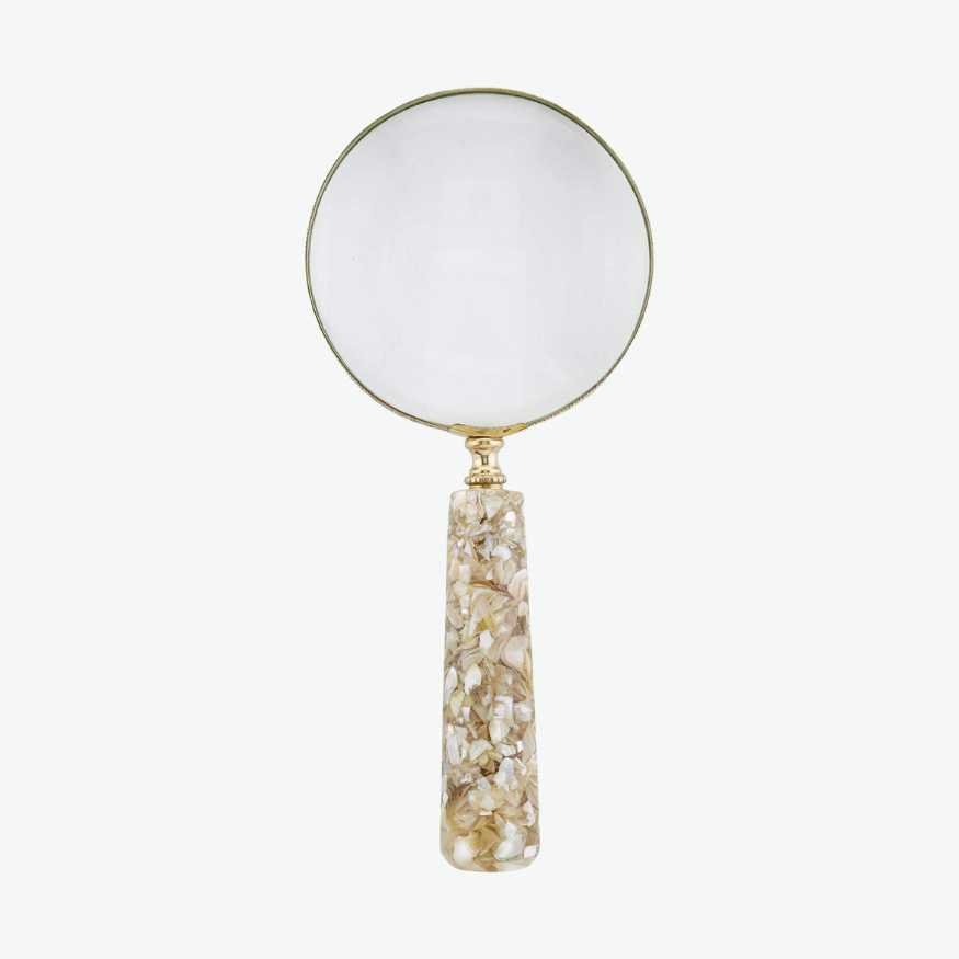 Gold Frame Handheld Magnifying Glass with Crystal Stone Textured Handle.jpg