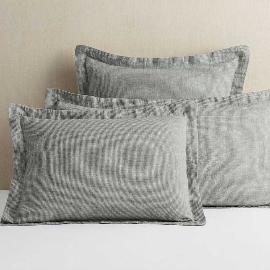 Grey Pleated Stuffed Bed Pillow Covers.jpg