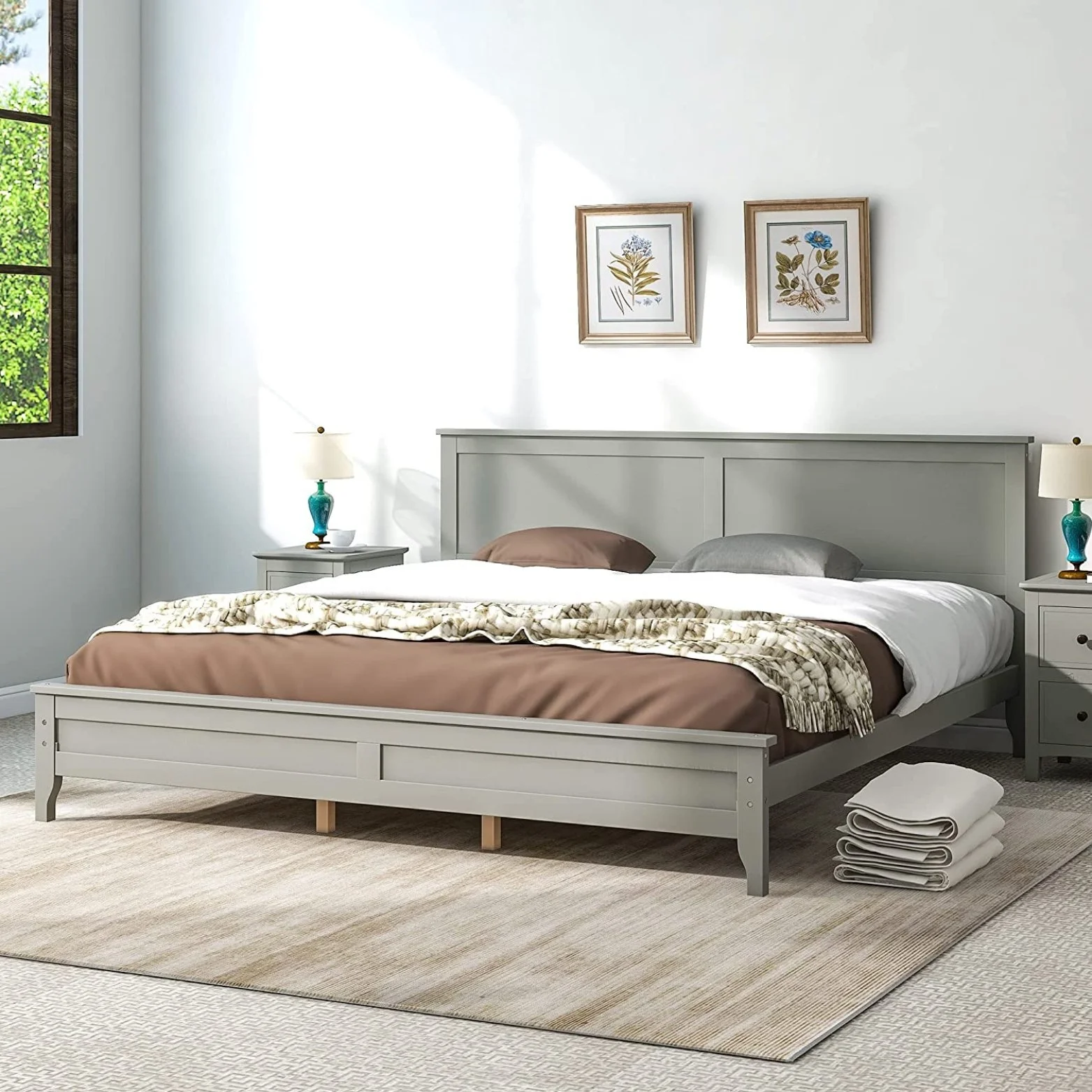 Green Grey Wood Platform Bed.jpg