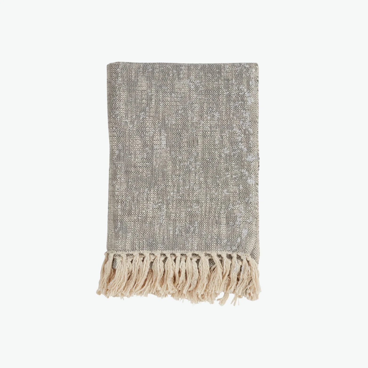 Grey Throw with Beige Tassels.jpg