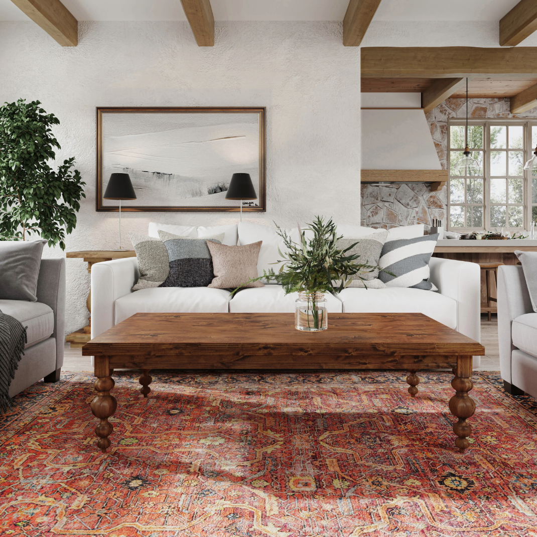 Tuscany Finish Hand Crafted Wood Coffee Table.png