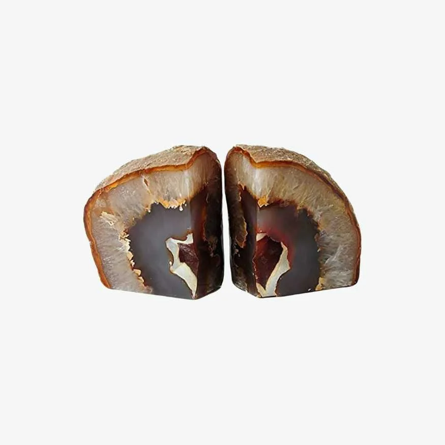 Red Geode Book Ends.jpg
