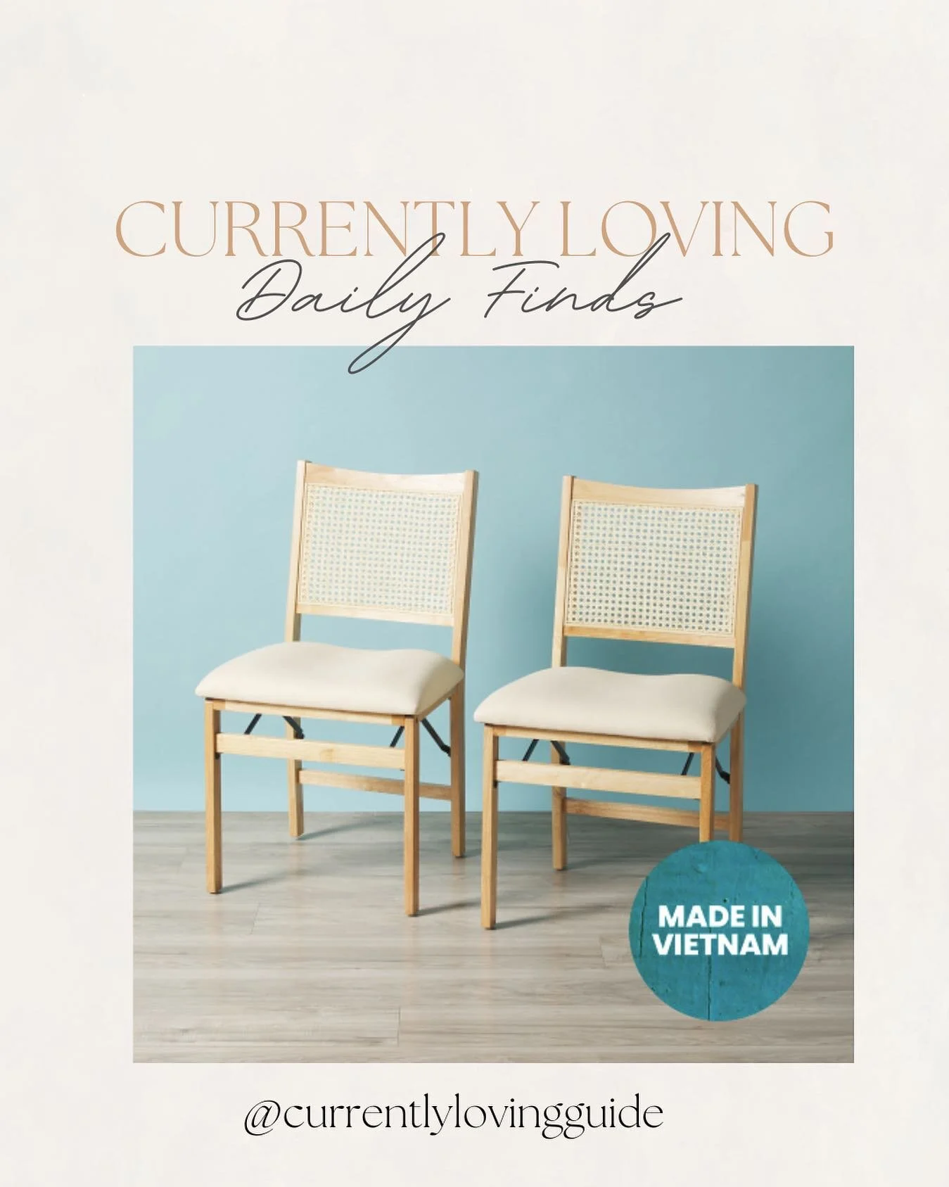 Style + comfort! These trendy cane chairs are great for easy and convenience as they fold flat for easy storage and perfect for small spaces! Linked in my bio! 

#dailyfind #homegoodsfinds #canechairs #diningroomchairs #livingroomdecor #livingroomcha