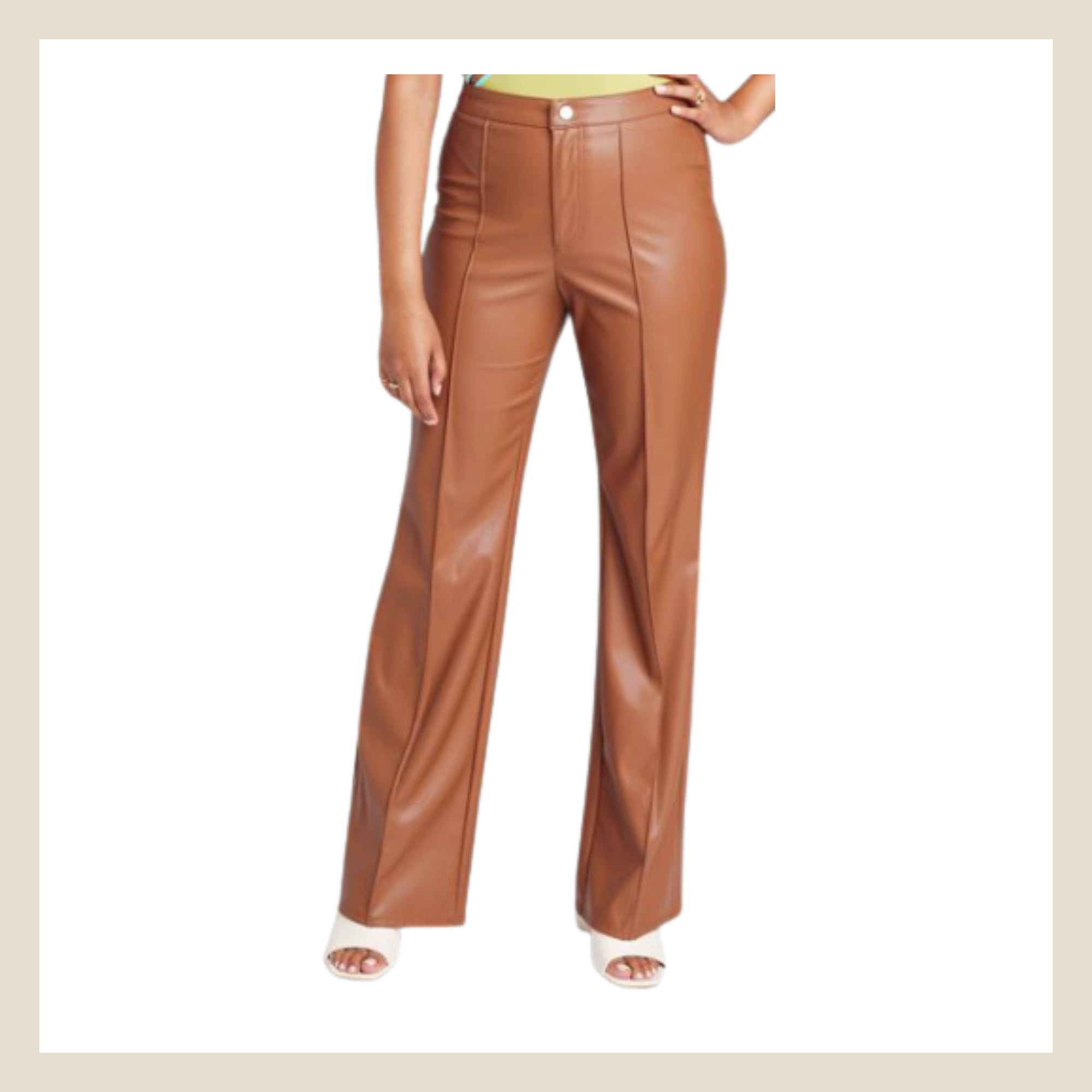 Flared Leather Pants