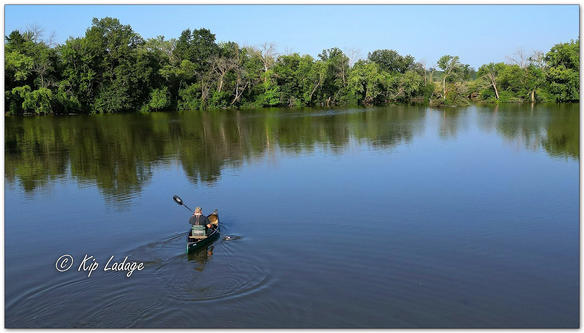 Canoeing the Wapsipinicon River - Aerial - Image 1130367