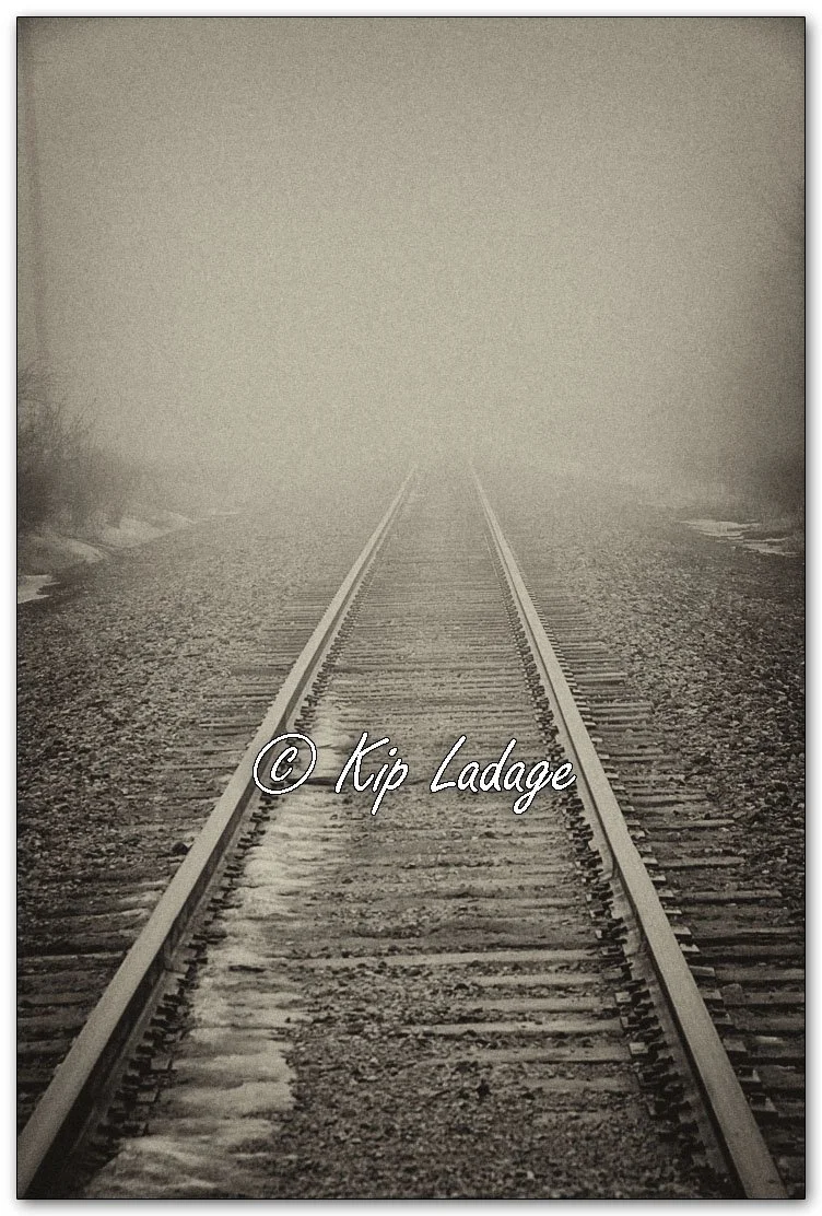 Railroad Tracks in Fog - Image 1054704