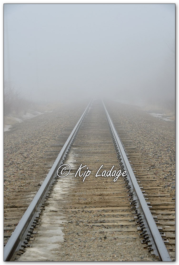 Railroad Tracks in Fog - Image 1054704