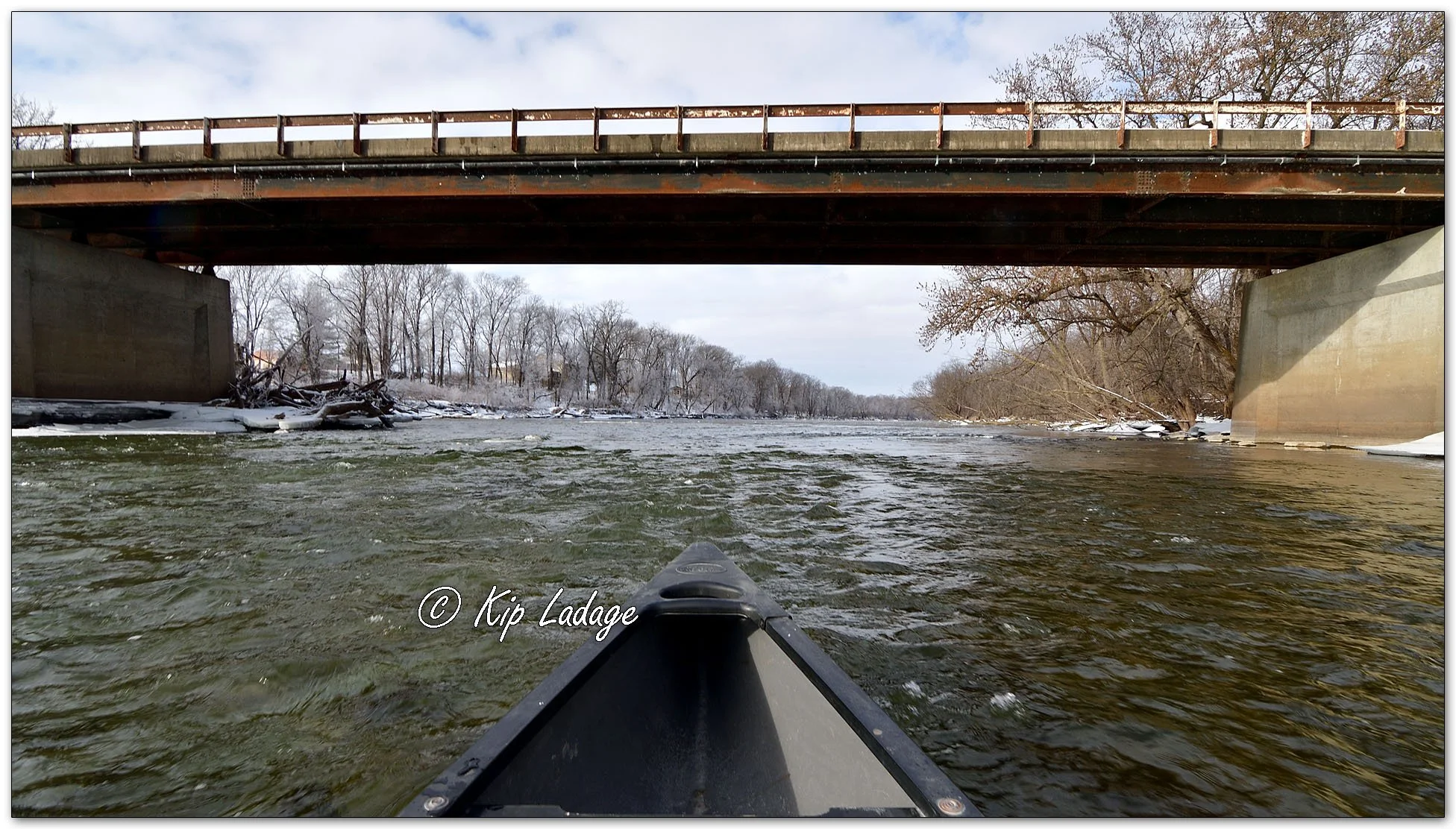 Canoeing Shell Rock River in Winter - Image 1062140