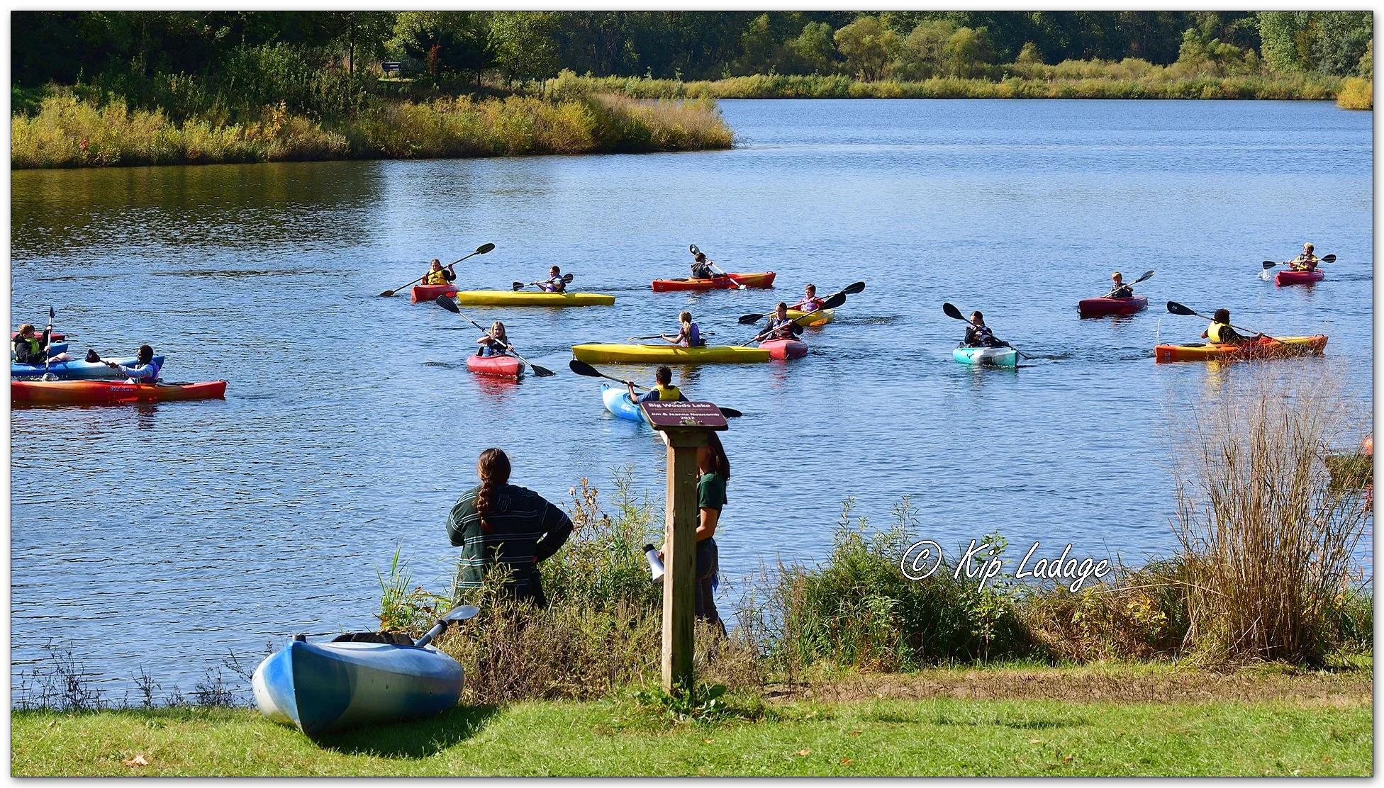 School Group Kayaking at Big Woods Lake - Image 1161331