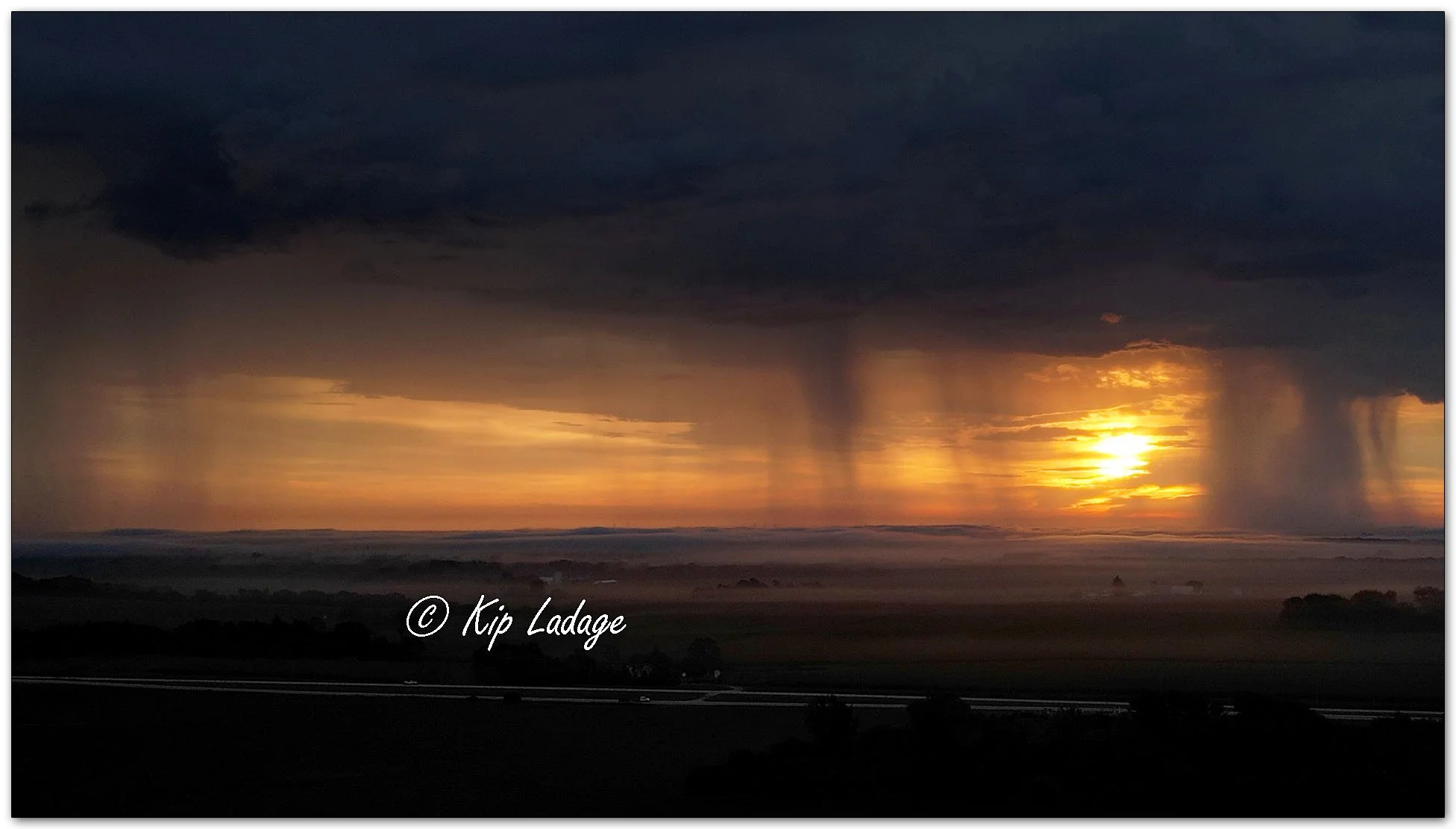 Rural Iowa with Rain Shafts - Image 114734