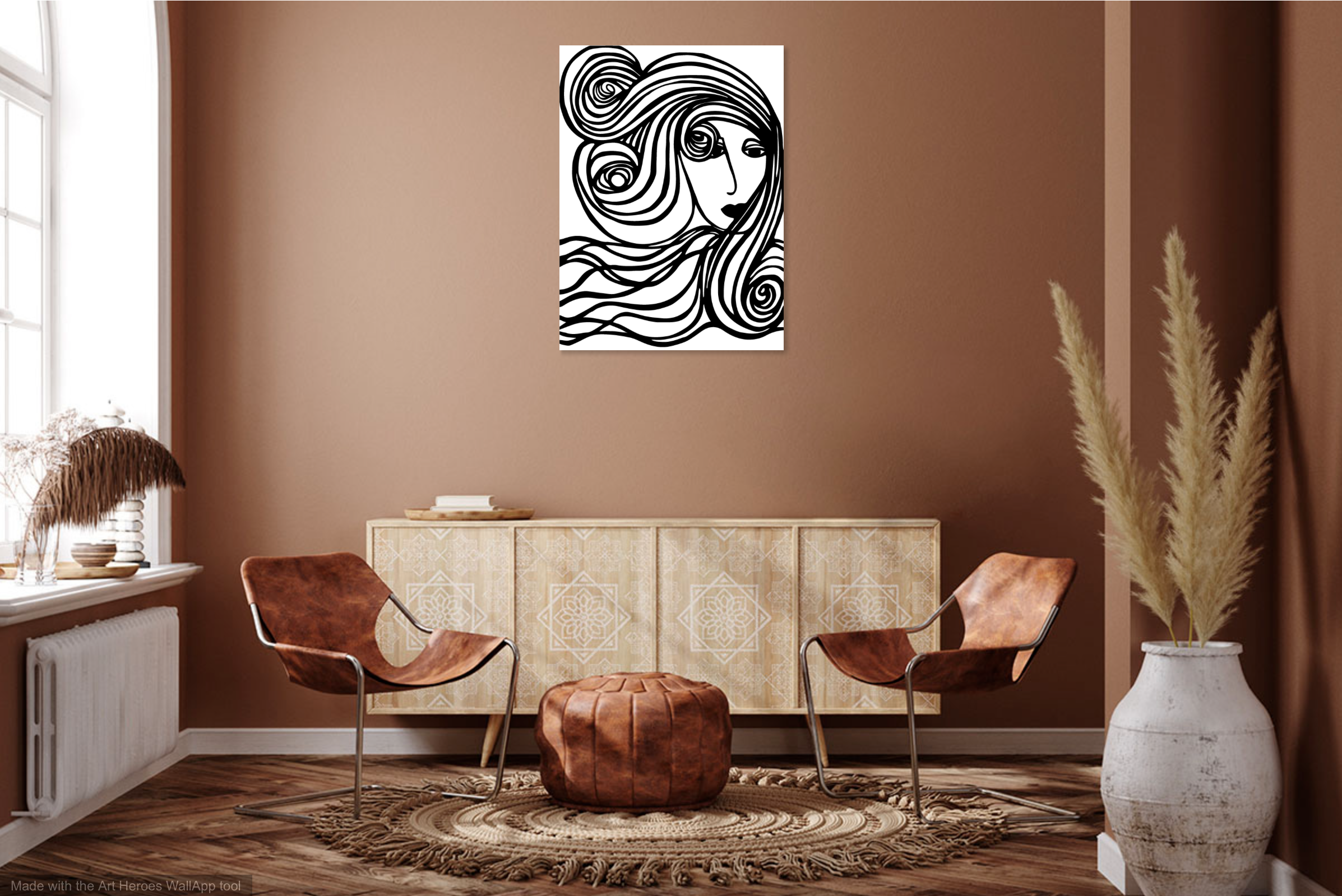 Swirly Girl Canvas Wall Art