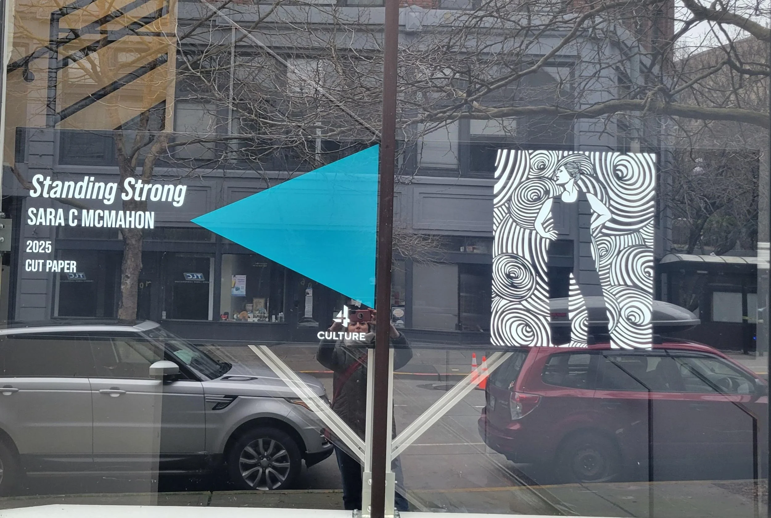 "Standing Strong" featured on the 4Culture building, downtown Seattle
