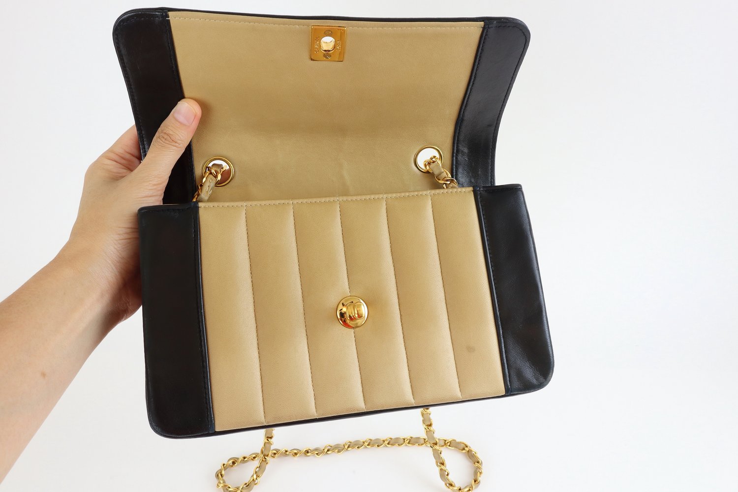 Chanel Vintage Envelope Flap Chevron Lambskin Jumbo at 1stDibs