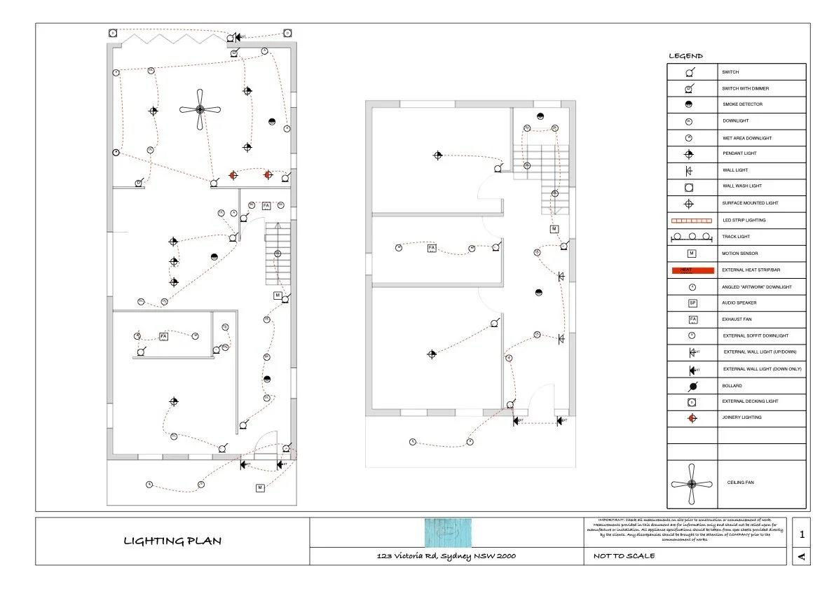 Lighting Plan - Victorian Terrace