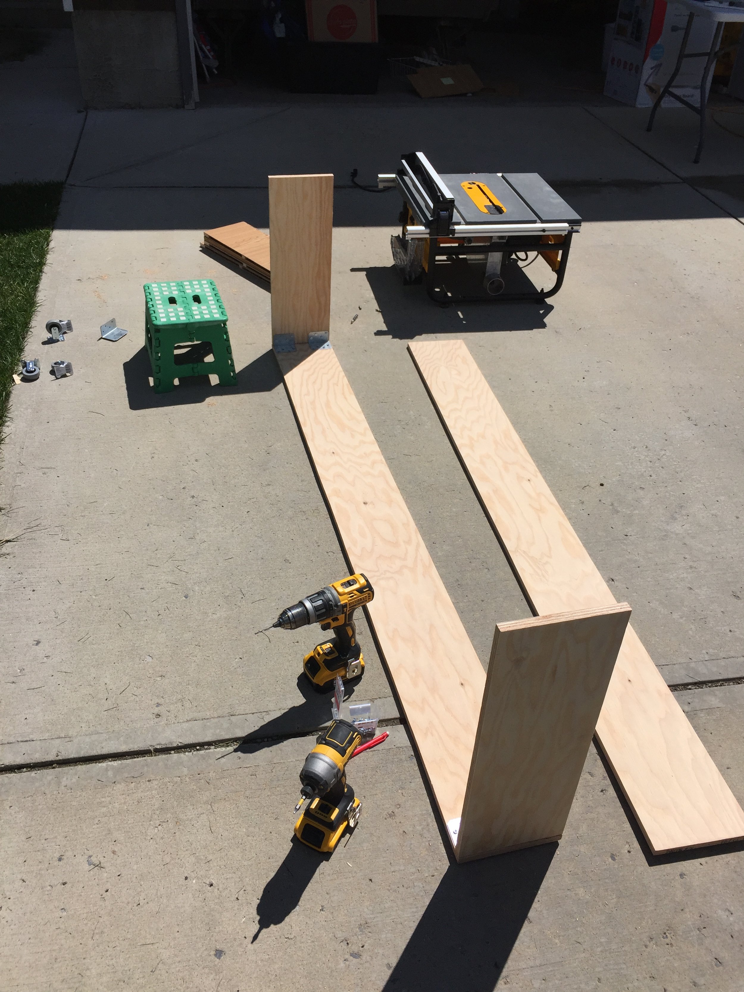 Making the roll out pantry.
