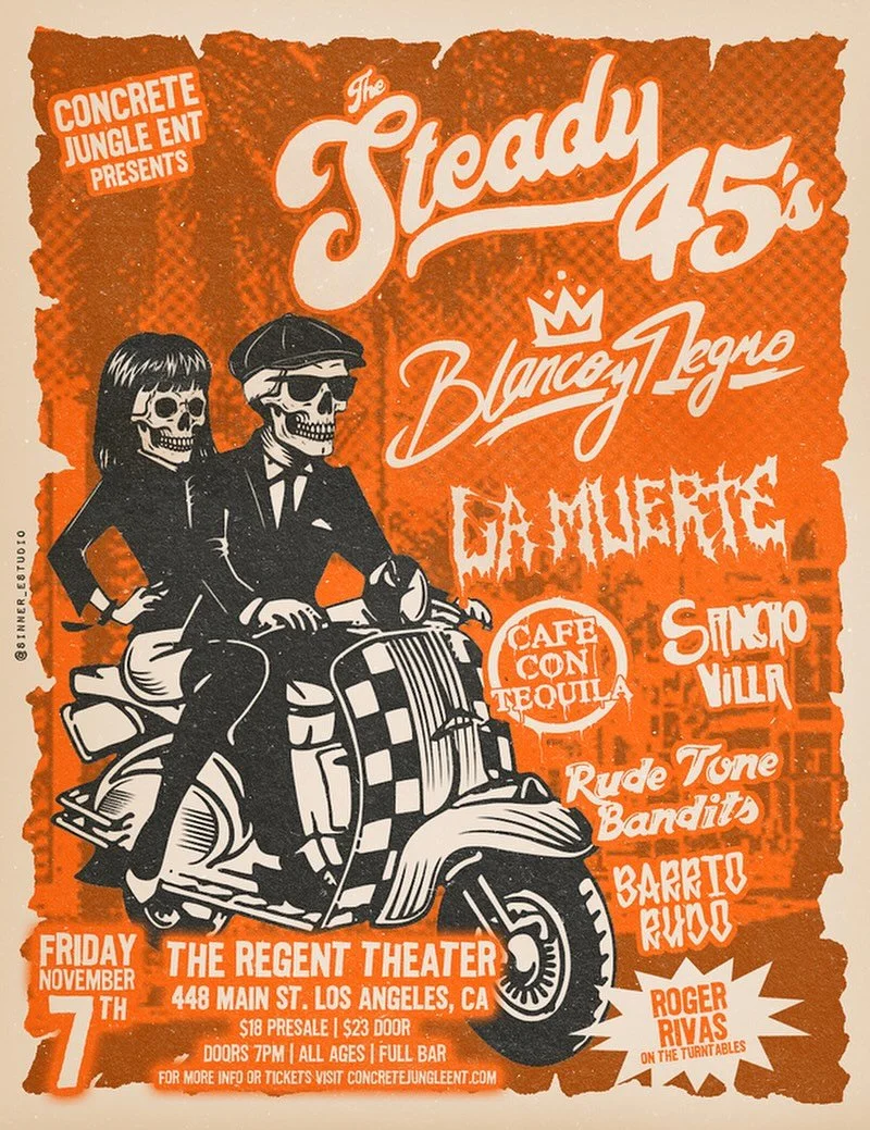 TONIGHT @regenttheaterla 

7pm | All Ages | Full Bar | $20 Door 

Full Performance 💯
DJ Rodger Rivas @reggae_rog  7:00 - 7:30
BARRIO RUDO  @barriorudola 7:30 - 8:00
RUDE TONE BANDITS  @therudetonebandits 8:10 - 8:40 
SANCHO VILLA @_sancho_villa_ 8:5