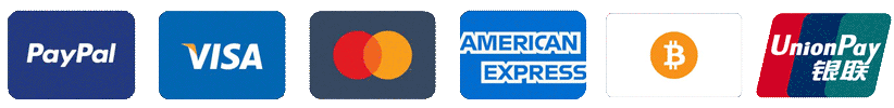 payment-icons including PayPal, visa and American express