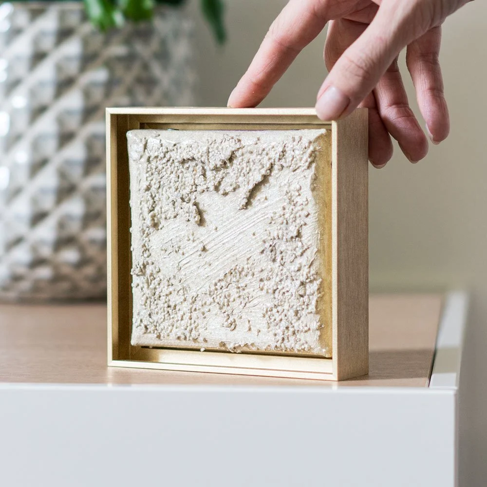 small framed art in beige by vegesent