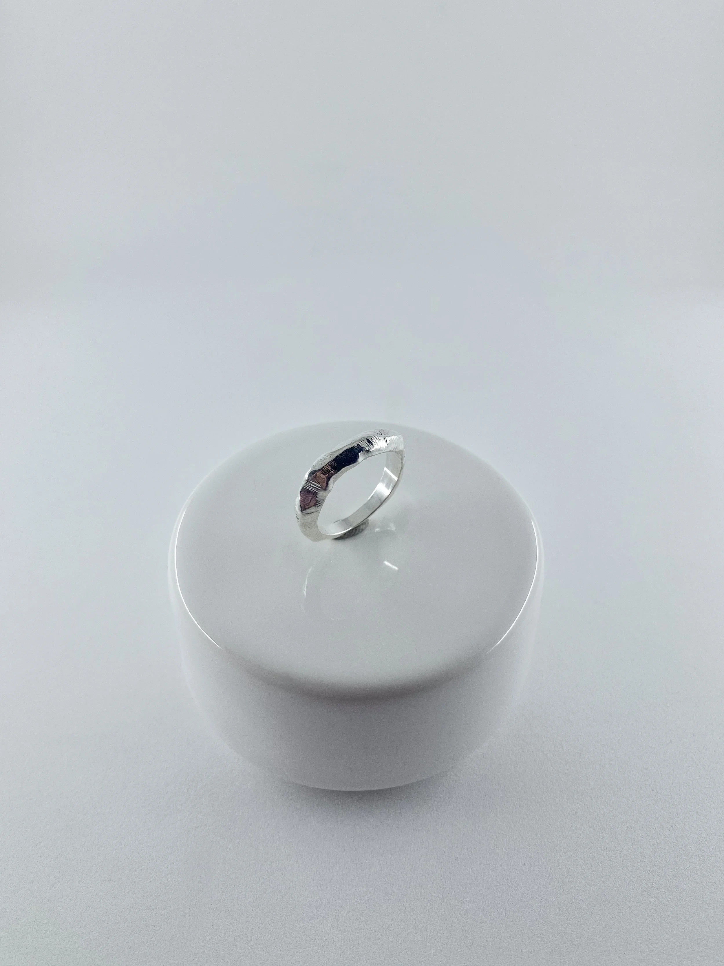 Bagues texturées en Argent 925. Medium