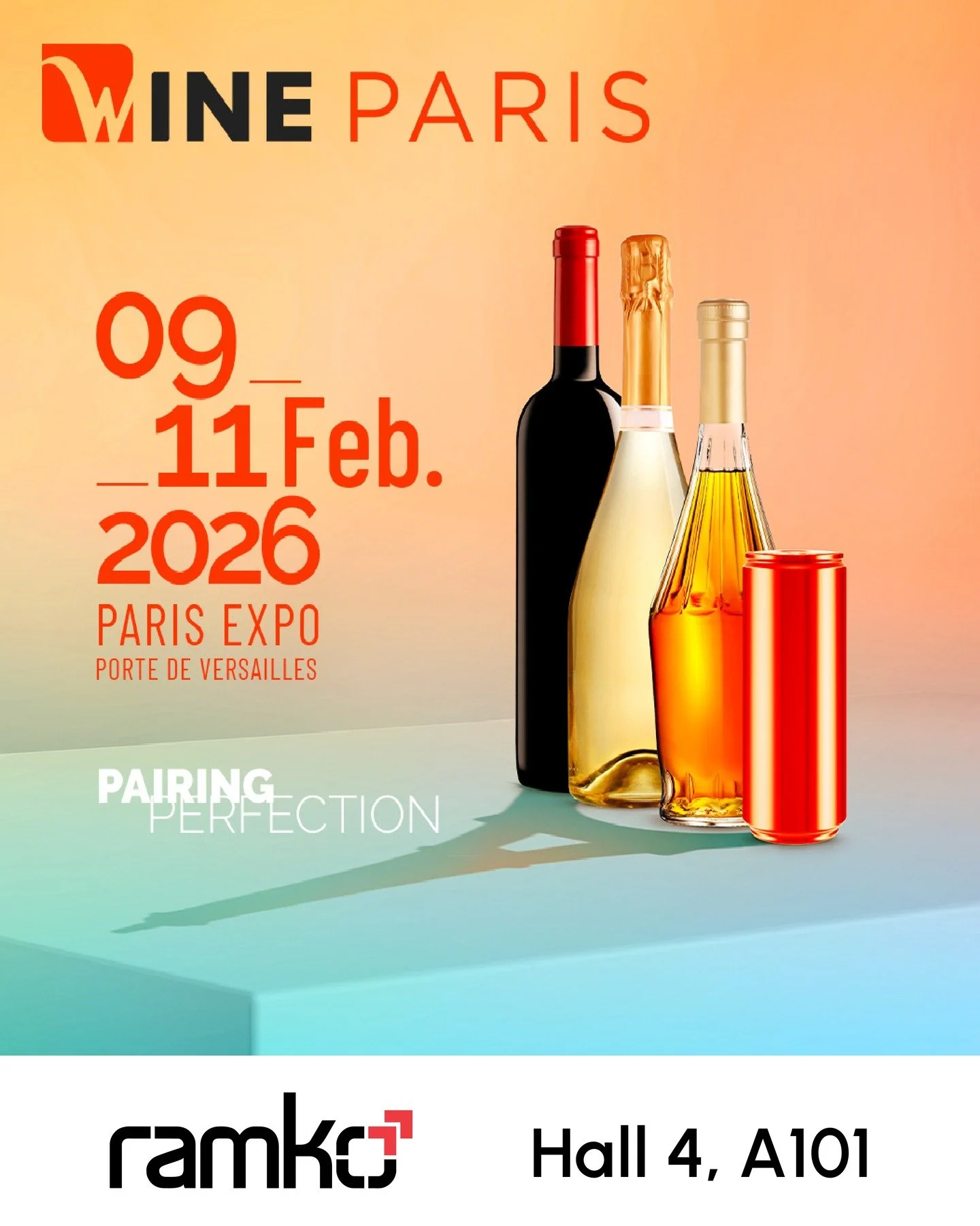 Ramko is looking forward to attending Paris Wine Expo 2026 from the 09th - 11th of February. Find us in Hall 4, Stand A101.