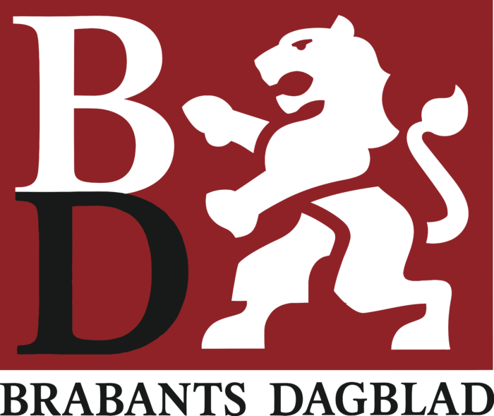 Logo of Brabants Dagblad with letters 'B' and 'D' and a lion graphic on a red background.
